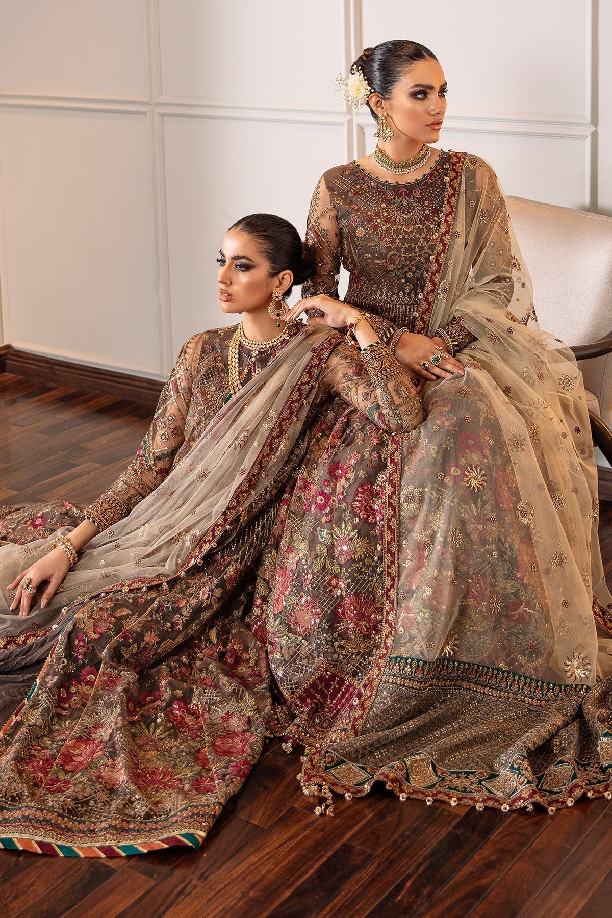 Embroidered Net By Baroque - STITCHED