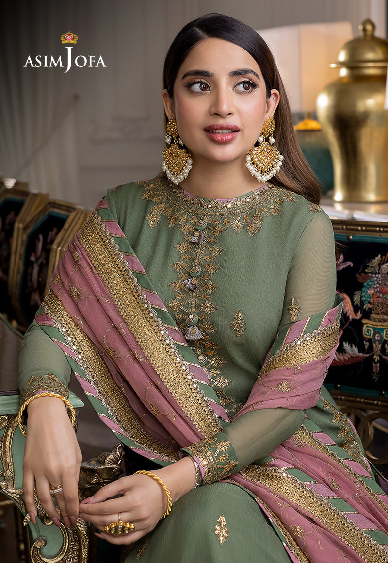 3 Piece Stitched - Luxury Embroidered Chiffon | AsimJofa