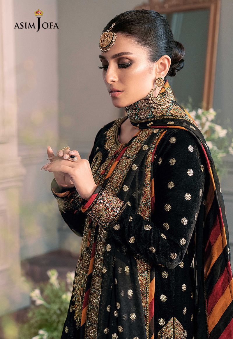 3 Piece Stitched - Luxury Embroidered Velvet | AsimJofa