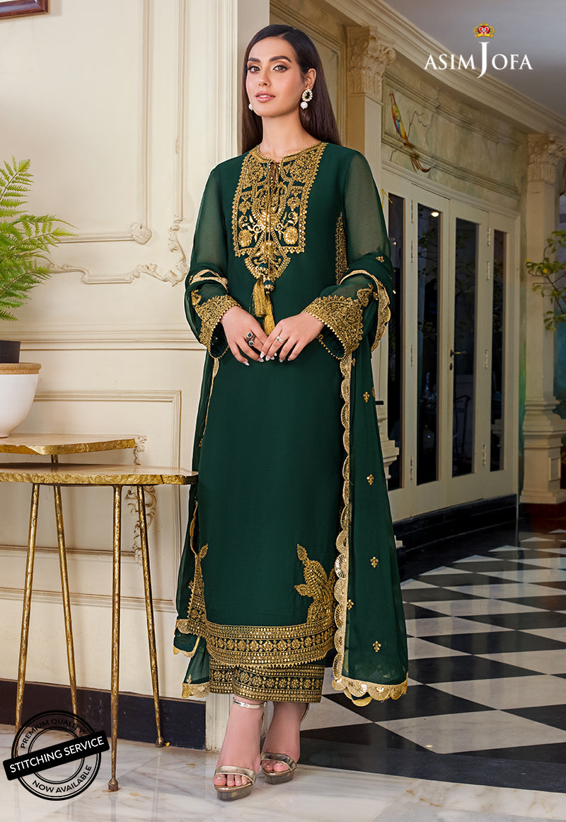 3 Piece Stitched - Luxury Embroidered Chiffon | AsimJofa